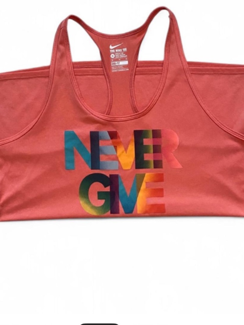 Nike Dri-Fit “Never Give In” Racerback Tank Top - Picture 3 of 5